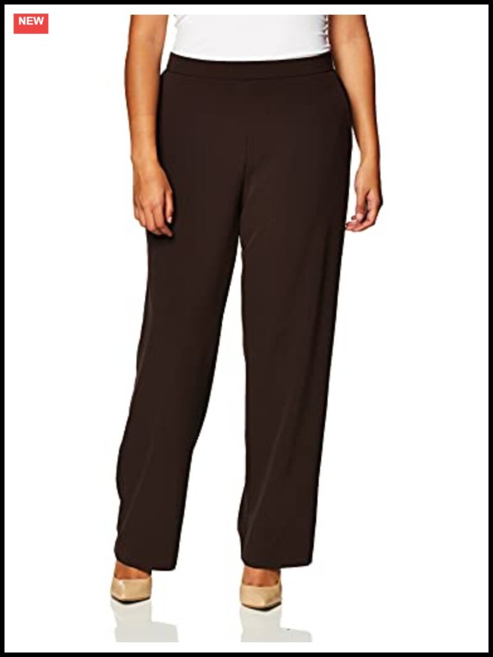 Women's Straight Leg Pull On Bistretch Work Slacks 31" Inseam